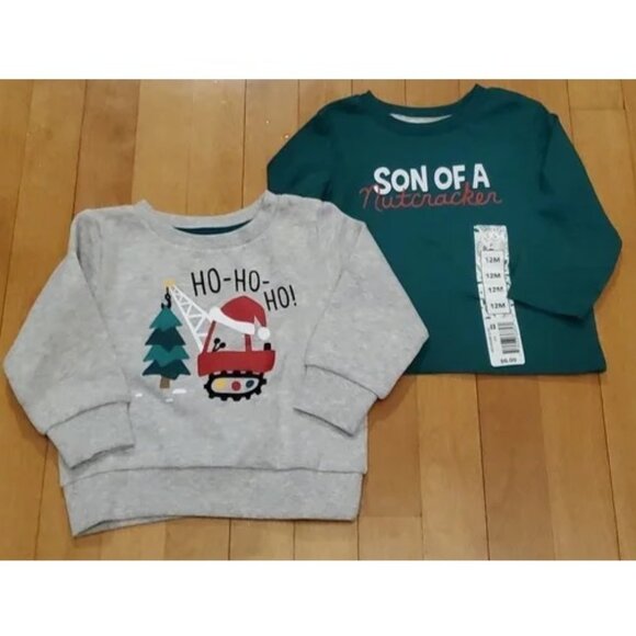Baby Boys Christmas Sweatshirt & son of Nutcracker T-Shirt Size 12 mo 2T NWT - Picture 1 of 3